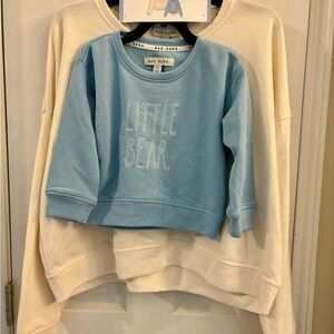 Rae Dunn Sky Blue 'Little Bear' Kids Sweatshirt & Mommy “Mamma Bear” Sweater Set